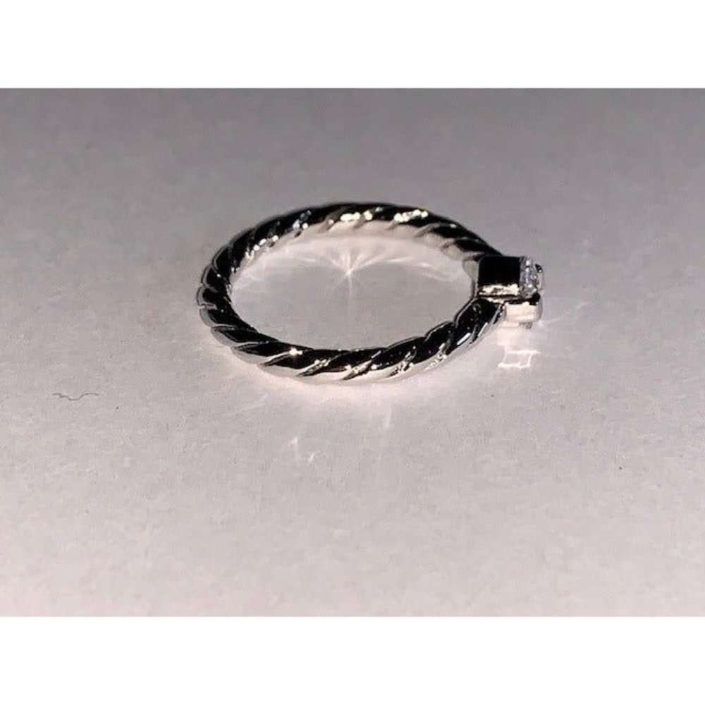 Silver tone ring size 5 - Picture 2 of 5